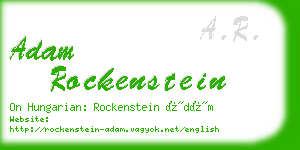 adam rockenstein business card